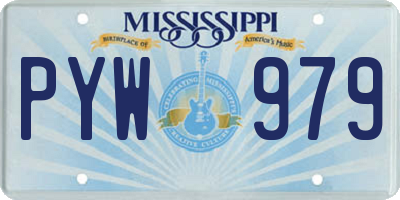 MS license plate PYW979