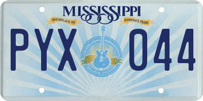 MS license plate PYX044