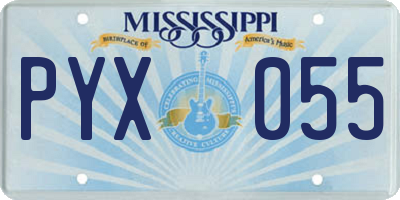 MS license plate PYX055