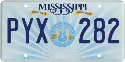 MS license plate PYX282