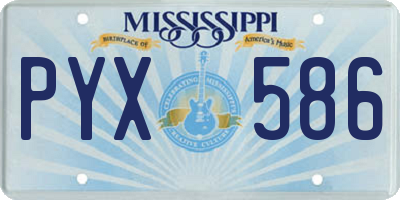 MS license plate PYX586