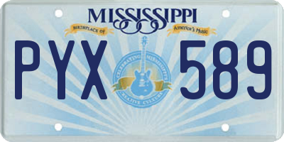 MS license plate PYX589