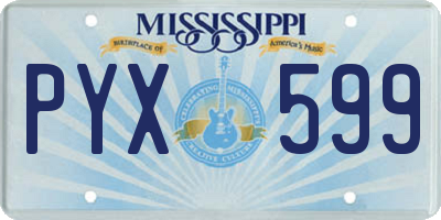 MS license plate PYX599