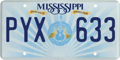 MS license plate PYX633