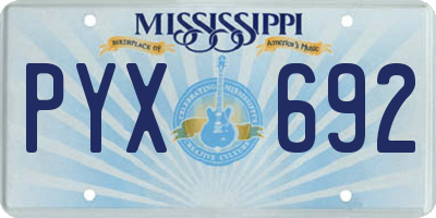 MS license plate PYX692