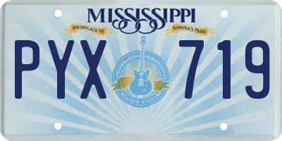 MS license plate PYX719