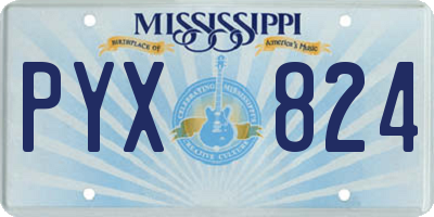 MS license plate PYX824