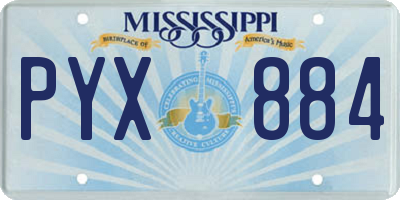 MS license plate PYX884
