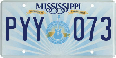 MS license plate PYY073