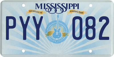 MS license plate PYY082