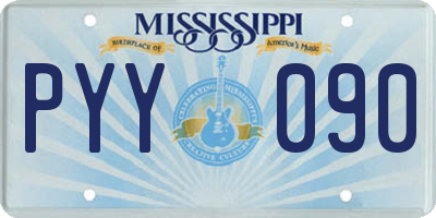 MS license plate PYY090