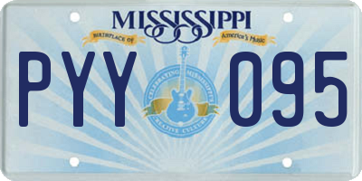 MS license plate PYY095