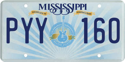 MS license plate PYY160