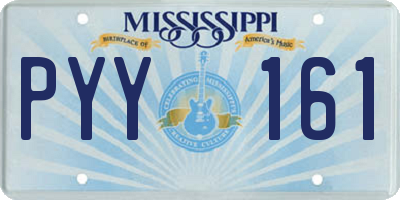 MS license plate PYY161