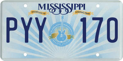 MS license plate PYY170