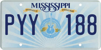 MS license plate PYY188