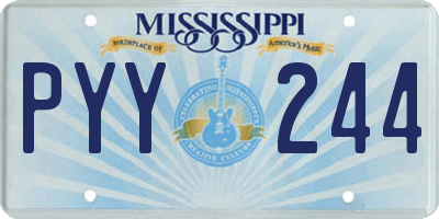 MS license plate PYY244