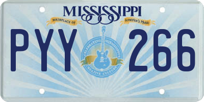 MS license plate PYY266