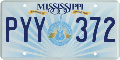 MS license plate PYY372