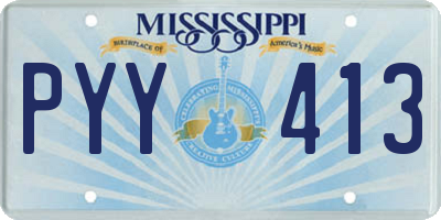 MS license plate PYY413