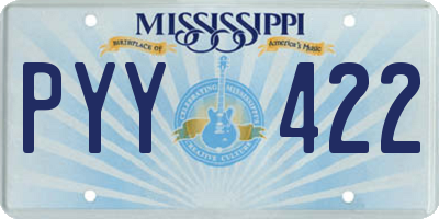 MS license plate PYY422