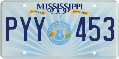 MS license plate PYY453