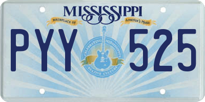 MS license plate PYY525