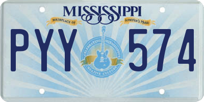 MS license plate PYY574