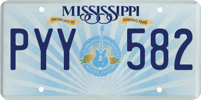 MS license plate PYY582