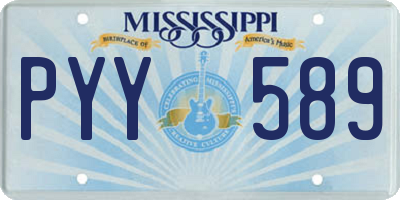 MS license plate PYY589