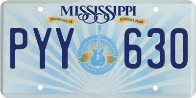 MS license plate PYY630