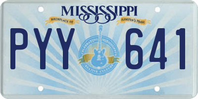 MS license plate PYY641