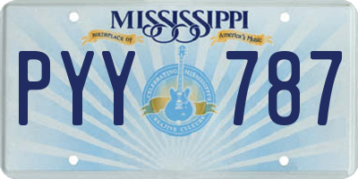 MS license plate PYY787
