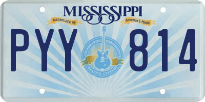 MS license plate PYY814