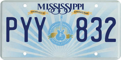 MS license plate PYY832