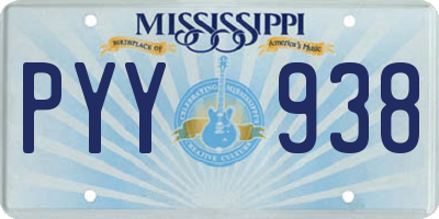 MS license plate PYY938