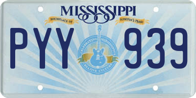 MS license plate PYY939