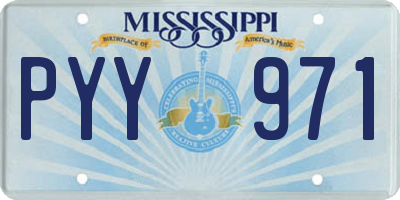 MS license plate PYY971