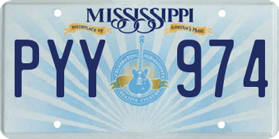 MS license plate PYY974