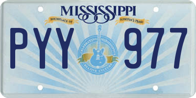 MS license plate PYY977