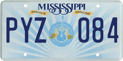 MS license plate PYZ084