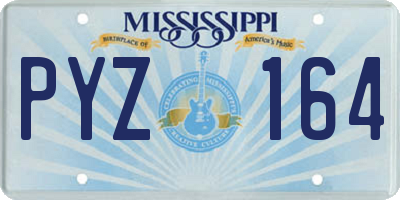 MS license plate PYZ164