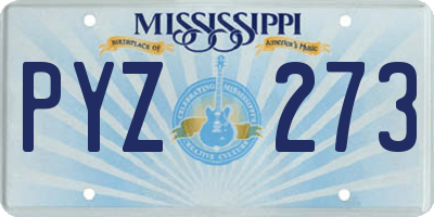 MS license plate PYZ273