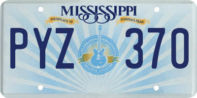 MS license plate PYZ370