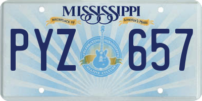 MS license plate PYZ657