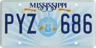 MS license plate PYZ686