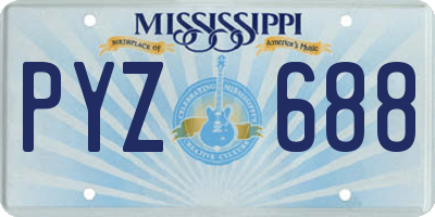 MS license plate PYZ688