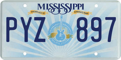 MS license plate PYZ897