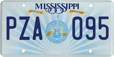 MS license plate PZA095