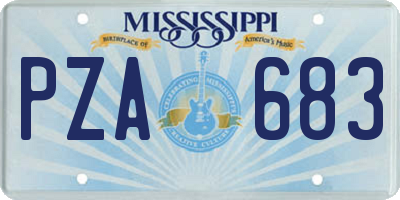 MS license plate PZA683